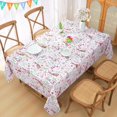 thumbnail image 2 of Easter Tablecloth Rectangular, Spring Bunny Floral Table Cloths for Indoor Outdoor, Waterproof Stain Resistant Polyester Table Covers for Easter Dinner Picnic Party Decorations, 60 x 120 Inch, 2 of 6