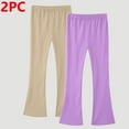 thumbnail image 2 of 2 Pack Pants for Girls Athletic High Waisted Casual Flare Yoga Pants Kids Clothing Size 3-14, 2 of 6