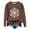 Brown, variant on Bibifish Womens Sweatshirts Fall Winter Casual Graphic Print Long Sleeve Crewneck Sweatshirts Trendy Comfortable Ladies Graphic Sweatshirts