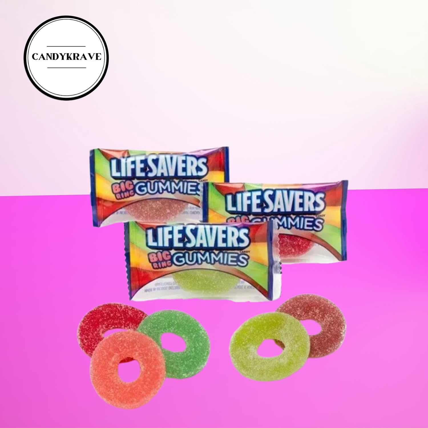 LifeSavers Gummies Candy - Assorted Fruity Flavors - Individually Wrapped Delicious Big Ring Gummy Candy Assortment for Birthdays, New Year, Christmas, Valentines Day, Pinata & Pantry (2 lbs)