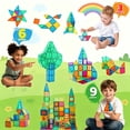 thumbnail image 4 of Bmag Bloques de Construcción de Azulejos Magnéticos para Niños Pequeños Bloques de Construcción Imán 3D con 1 Coche STEM Bloques de Construcción de Aprendizaje Educativo para Niños Apilamiento de Jugu, 4 of 5
