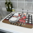 thumbnail image 6 of Dish Drying Mat Valentines Buffalo Plaid Love Gnome Valentine''s Day Decor Washable Fast Drying Pad Dish Drainer Mat for Kitchen Counter Sinks Refrigerator, 18 x 24 Inch, 6 of 6