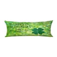 thumbnail image 1 of Funda de almohada ABPHQTO con adorno de trébol verde brillante 50x150 cm, 1 of 1