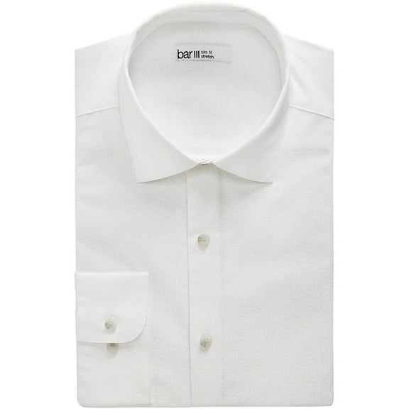 Bar III Mens Organic Cotton Slim Fit Dress Shirt