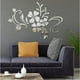 thumbnail image 5 of Adhesivo de pared 3D, adhesivo de pared de hibisco plateado para sala de estar, 5 of 8