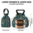 thumbnail image 5 of Pioneer Flower Floral Print Pattern Drawstring Lunch Bag Women - Drawstring Lunch Bag Insulated for Work Office - Stain-Resistant Large Lunchbags for Women with Multi-Pockets, 5 of 6