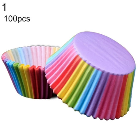 

100Pcs Cupcake Cake Liner Baking Cup Muffin Dessert Holder Kitchen Decor Gold