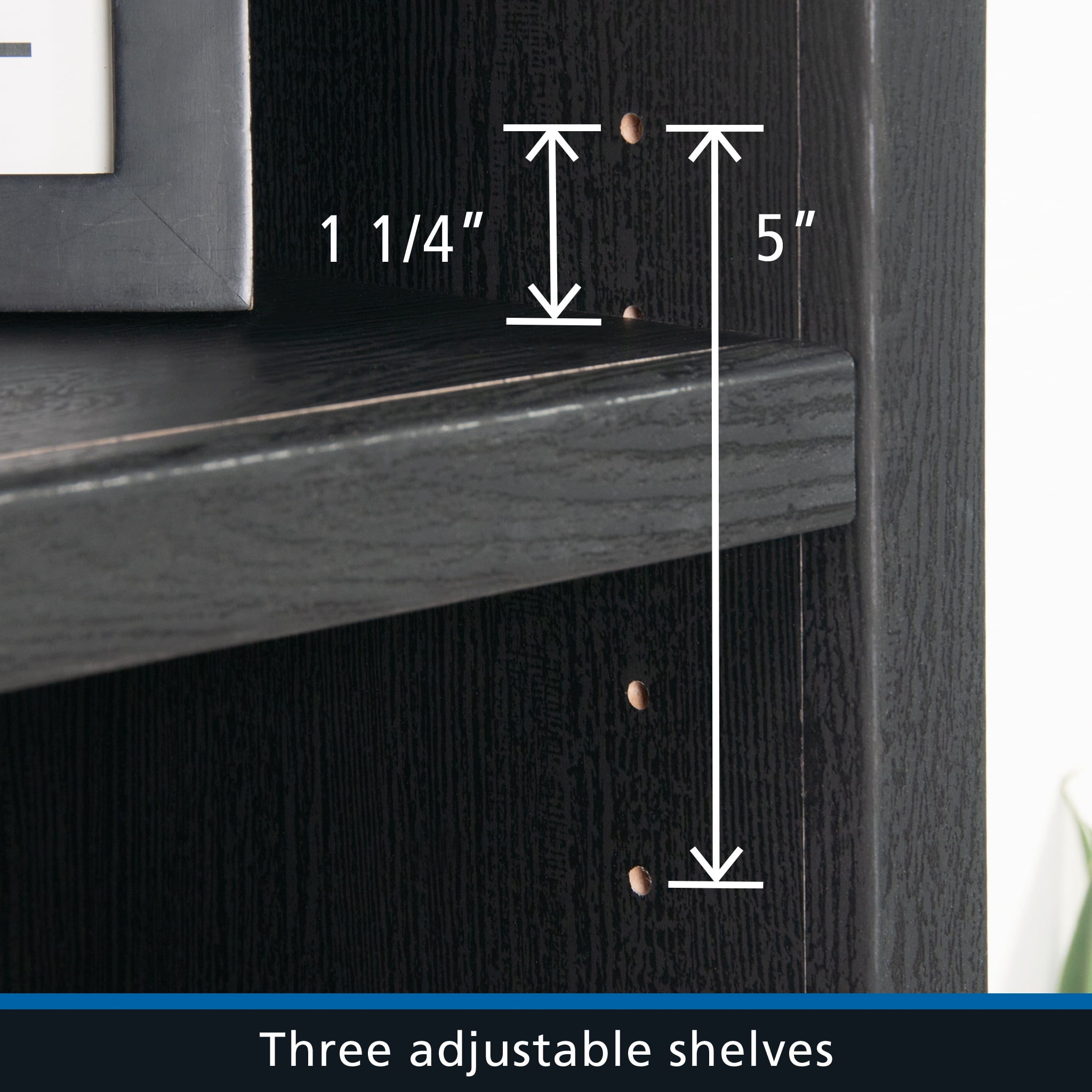 Mainstays Westley 5 Shelf Bookcase, Black Finish
