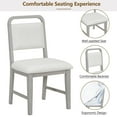 thumbnail image 6 of EUROCO 5-Piece Round Dining Table Set for 4, Wood Kitchen Table & 4 Chairs Set for Dining Room Living Room Kitchen,Antique Gray, 6 of 8