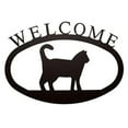 thumbnail image 1 of Village Wrought Iron WEL-6-S Small Welcome Sign-Plaque - Cat, 1 of 3