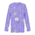 thumbnail image 4 of Puntoco Blusa tipo cárdigan con estampado cómodo e informal de manga larga para mujer Puntoco Puntoco-1, 4 of 5