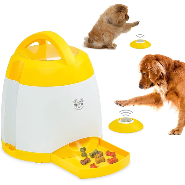 Arf Pets Dog Treat Dispenser with Remote Button, Dog Memory Training Activity Toy
