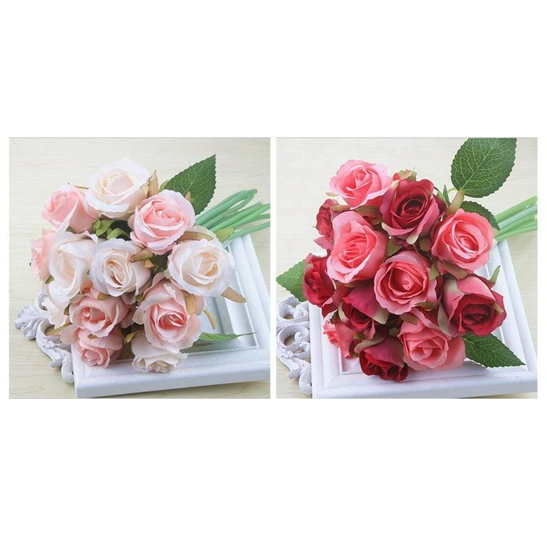 Regal Opulence: 100-Piece Royal Rose Silk Flower Picks - Luxurious