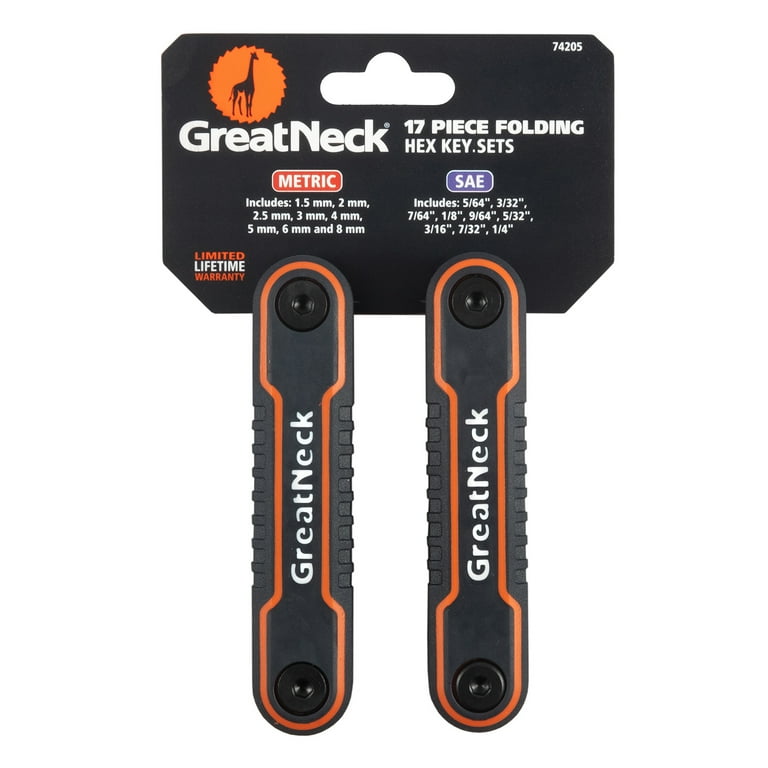 GreatNeck 2 Piece Folding Hex Key Set - Walmart.com