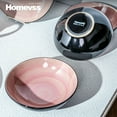 thumbnail image 6 of HomeVss, Stoneware Sonoma 16pc Dinnerware Set, Black + Speckled Spin Wash Rose 16pc Set Rose, 6 of 8