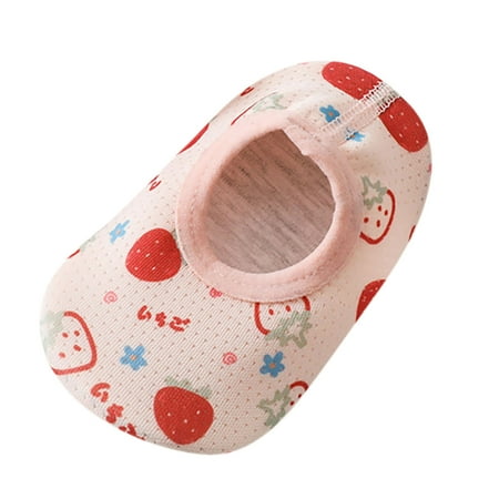 

ZMHEGW Floor Socks For Children Fruit Print Spring And Summer Mesh Baby Shoes Socks Baby Toddler Socks Soft Bottom Non Slip Floor Shoes