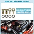 thumbnail image 2 of Unique Bargains Banjo Bolt M18x1.5 12mm Banjo Bolt Hose Barb Fittings Adapter with Washers for Motorcycle Car (Set of 2), 2 of 7