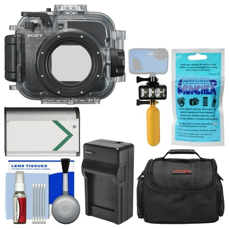 Marine Camera Case (Sony MPK-URX100A Marine Underwater Housing Case for RX100 Series Cameras with Case + NP-BX1 Battery & Charger + Underwater Light + Floating Handle)