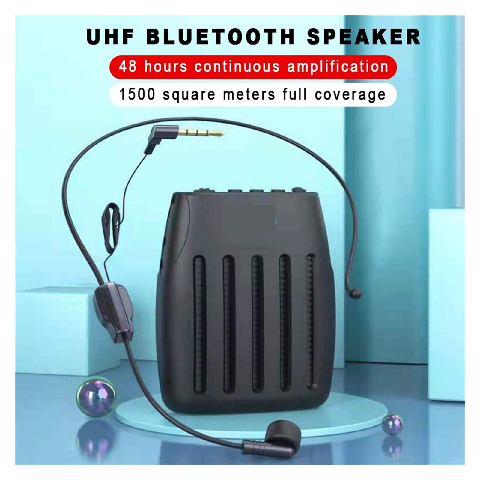 Classroom Portable Voice Amplifier Teachers Bluetooth5.0 Speaker Wireless Speakers Horn Loudspeaker Rechargeable With Microphone ,Easy to Operate