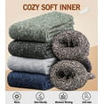 thumbnail image 2 of 5 Pairs Merino Wool Socks for Men, Thick Winter Wool Hiking Socks, WaBreathable Crew Mens Socks(USA Size 14-18), 2 of 5