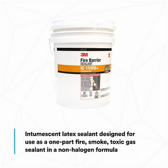 3m Fire Barrier Sealant,Yellow,4.5 gal IC-15WB -4.5GAL