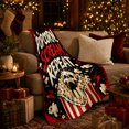 thumbnail image 3 of decorative motif Movie Lettering Above Skull Filled decorative motif, Soft Flannel Blanket with Vintage decorative motif Poster Print, Housewarming Gift and Home Decor for Bedroom and Living Room, 3 of 7