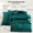 Dark Green, variant on quilt fitted sheet flat sheet pillowcases pillow sham bedding set
