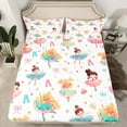thumbnail image 2 of Manfei Cartoon Princess 4pcs Bed Sheets,Ballet Girl King Sheets,Dance Theme Super Cozy Sheet Set,Breathable Kawaii Room Decor, 2 of 7