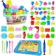 thumbnail image 3 of Kit de arena, juego de juguetes de caja de arena de 54 piezas para niños y niñas, arena beige mágica de 3 libras, herramientas de molde, bandeja inflable, caja de almacenamiento, divertido regalo de c, 3 of 4