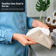 thumbnail image 3 of ROYALE LINENS Flour Sack Dish Towels - Kitchen Towel - Super Absorbent Flour Sack -100% Ring Spun Cotton -Tea Towels - for Embroidery, Cloth Diapers, Cheese Strainers (Natural - 33" X 38" Pack of 24), 3 of 9