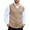Khaki, variant on Coshow Men's Knitted Vest V neck Button Down Sleeveless Vest Casual Chunky Knit Cardigan
