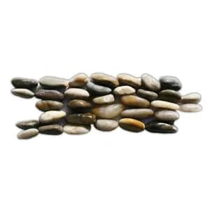 CNK Tile Tan 6"x12" Cobblestone Pebble Tile for Patio, Garden, Backyard