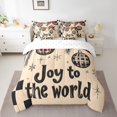 thumbnail image 2 of Merry Christmas Twin Comforter Set 7 Pieces,Xmas Snowflake Comforter for Twin Size Bed Reversible,Christmas Light Bed in a Bag with Comforter,Sheets,Pillowcases & Shams, 2 of 5