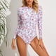 thumbnail image 1 of Acyse Womens Bikinis for Summer Clearance Juniors New Fashion Long Sleeve Splicing Swimsuit Cute Casual Bikini Piece Swimsuit, 1 of 4