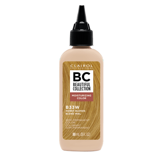 Clairol Professional Beautiful Collection Moisturizing Color Semi-Permanent Hair Color Crème B33W - Honey Blonde, 3.0 oz