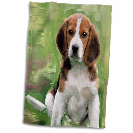 3dRose Beagle Puppy - Towel  15 by 22-inch