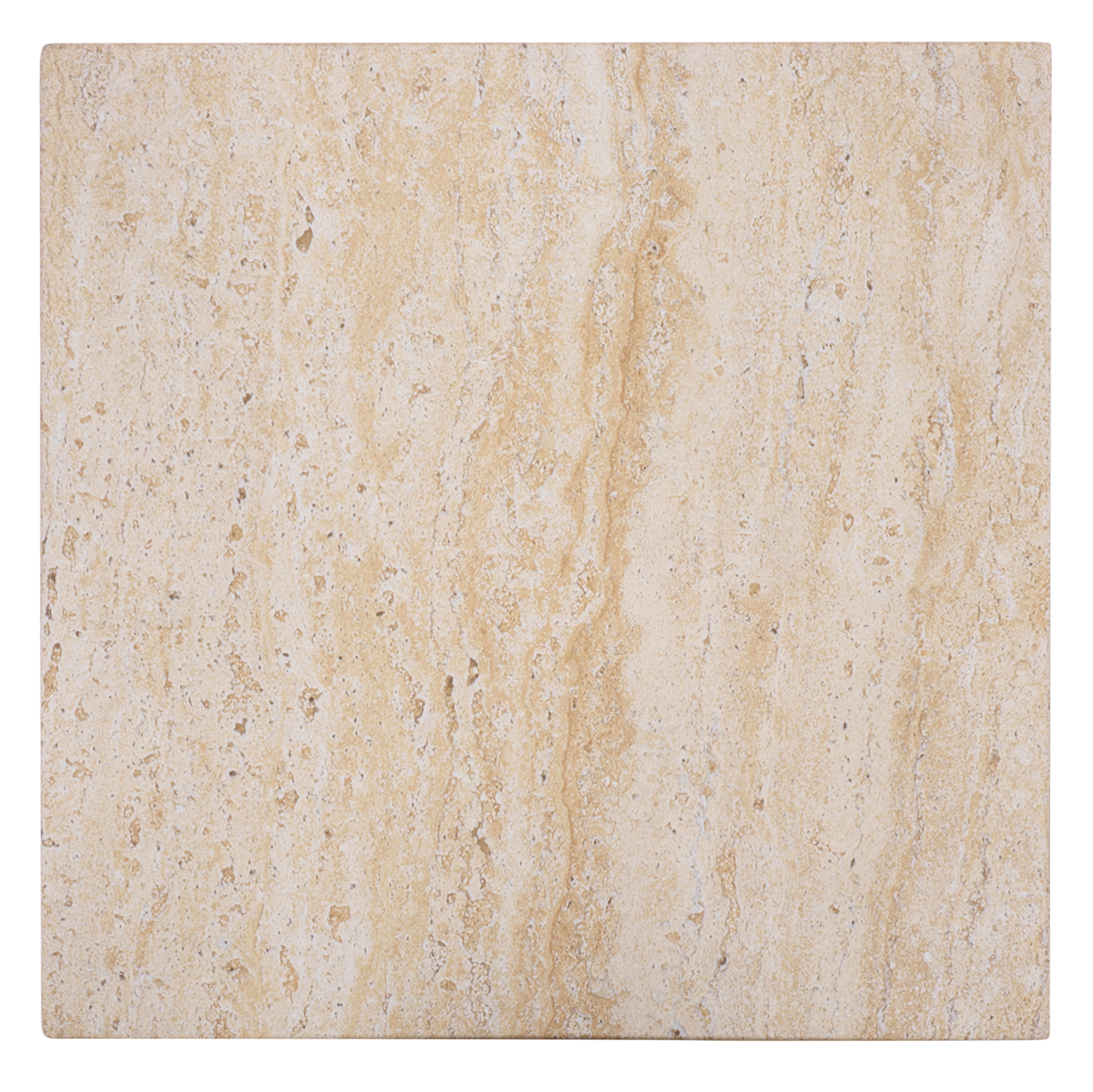 Safavieh Tina Cube Outdoor Polystone End Table, Travertine