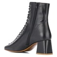 thumbnail image 3 of YDN Women Round Toe Ankle Boot Lace up Chunky Mid Heels All Weather Stylish Zipper Booties Shoe Size 16 Black, 3 of 4
