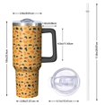 thumbnail image 2 of Leopard Print 40oz Tumbler– Stainless Steel Insulated Tumbler with Handle and Straw, Large Capacity Travel Cup for Hot & Cold Drinks, 2 of 6