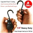 thumbnail image 4 of Kayak Tie Down Straps,Canoe Bow and Stern Heavy Duty Cargo Ratchet Pulley Rope Hanger (Black Sleeve Elite, 12 Feet,2pack), 4 of 8
