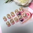 thumbnail image 4 of RAGUPEL Pink French Press on Nails Short Acrylic Nails White Flowers Fake Nails Square Nude Nails Press Ons Cute Translucent Spring Artificial False Nails for Women 24 Pcs, 4 of 7