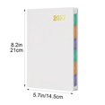 2027 Daily Planner A5 Notebook with Colored Monthly Tabs 304 Pages ...