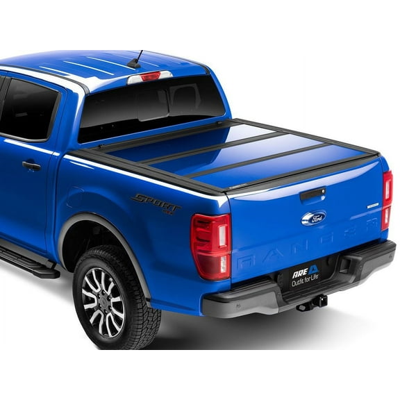 A.R.E. by RealTruck Fusion Painted Hard Fold Truck Bed Tonneau Cover | AR22022L-J7 | Compatible with 2019 - 2021 Ford Ranger 5' Bed (41.6") Paint Code: J7 Magnetic Effect