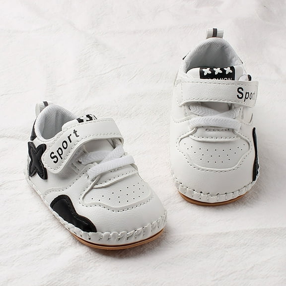 Akiihool Baby Shoes Baby Boys Girls Shoes Non-Slip Rubber Sole Sneakers Breathable Mesh First Walkers Shoes (Black,4.5)