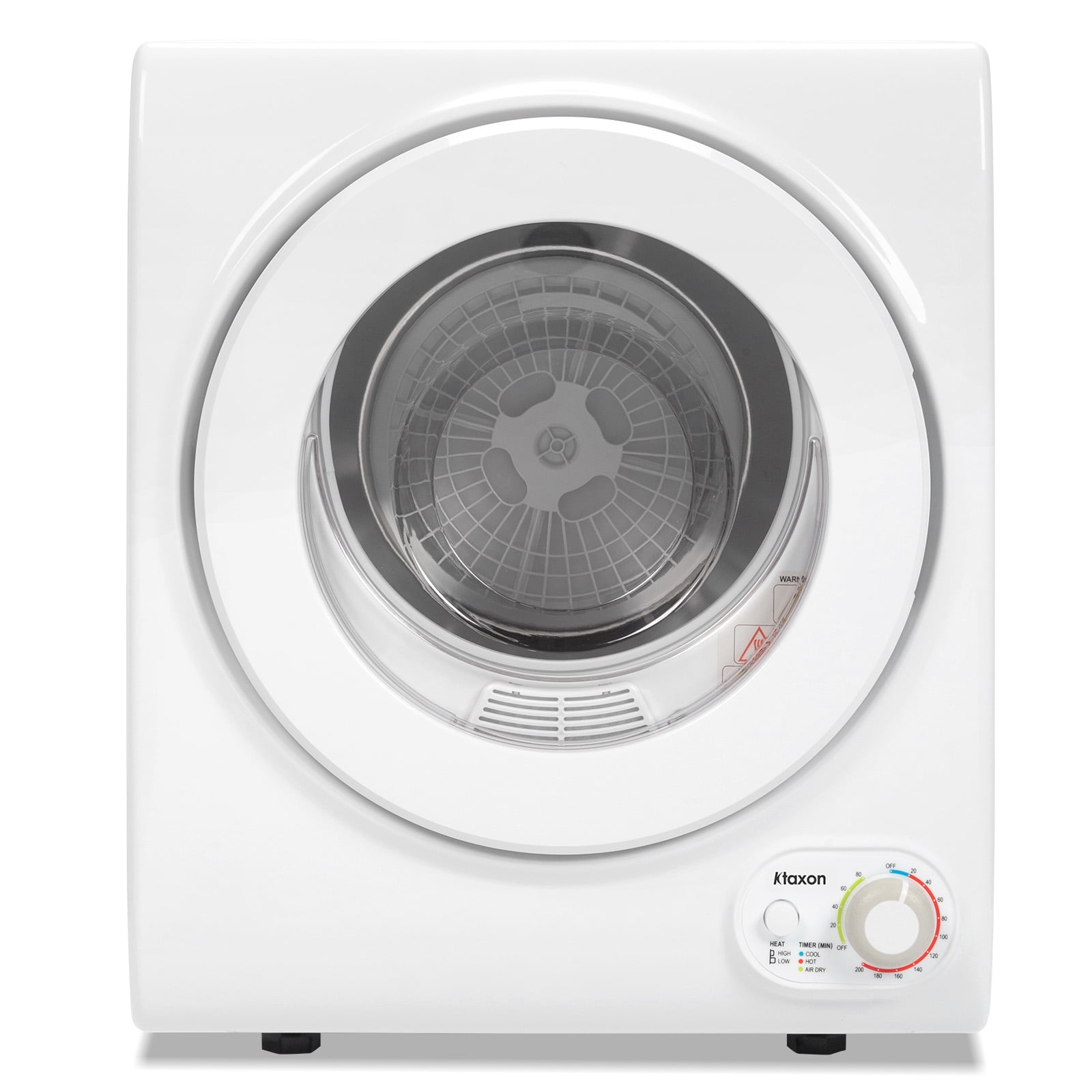 Ktaxon 1.6 cu ft Portable Compact Electric Dryer, High End Laundry Front Load Tumble Clothes Dryer Machine with Stainless Steel Tub & Simple Control Knob for Apartment