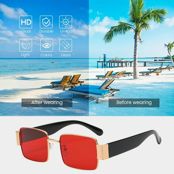 PBAZIH Metal Sunglasses, Wide Leg Trendy Party Outdoor Visor with Sturdy Plastic Lenses and Metal Frame, UV Protection for Beach and Camping