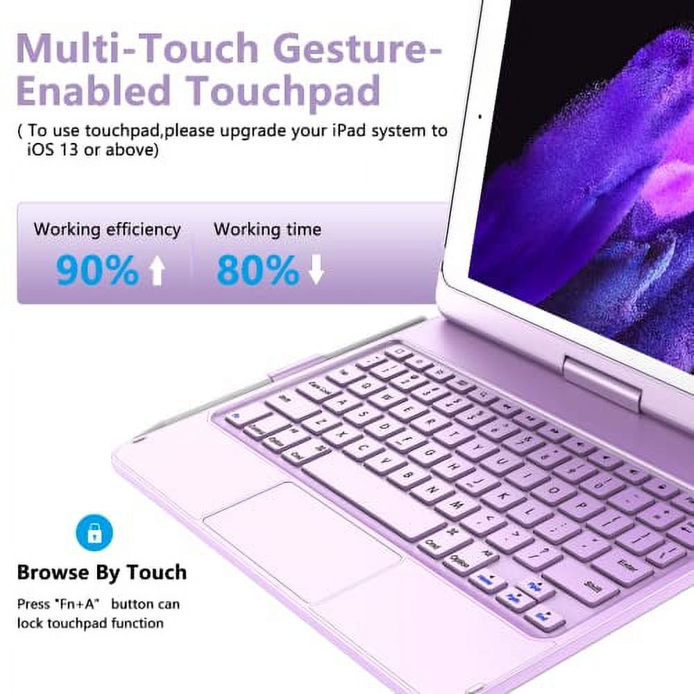 Clavier Ipad 9Eme Generation Avec Touchpad,i Clavier Pour Ipad 10.2