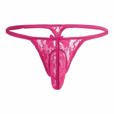 Xiaoxatg Womens Lingerie Sexy Men s T-Back Shorts Men Underwear Men Stylish Lace Pattern Womens Lingerie plus Size