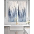 thumbnail image 4 of Bedroom Curtains 63 Inches length, Mountain Peak Window Treatment Curtain Drapes, Forest Tree Scene Watercolor Style Rod Pocket Curtain Panels for Living Room Kitchen, 42"x63", 2 Panels, 4 of 8