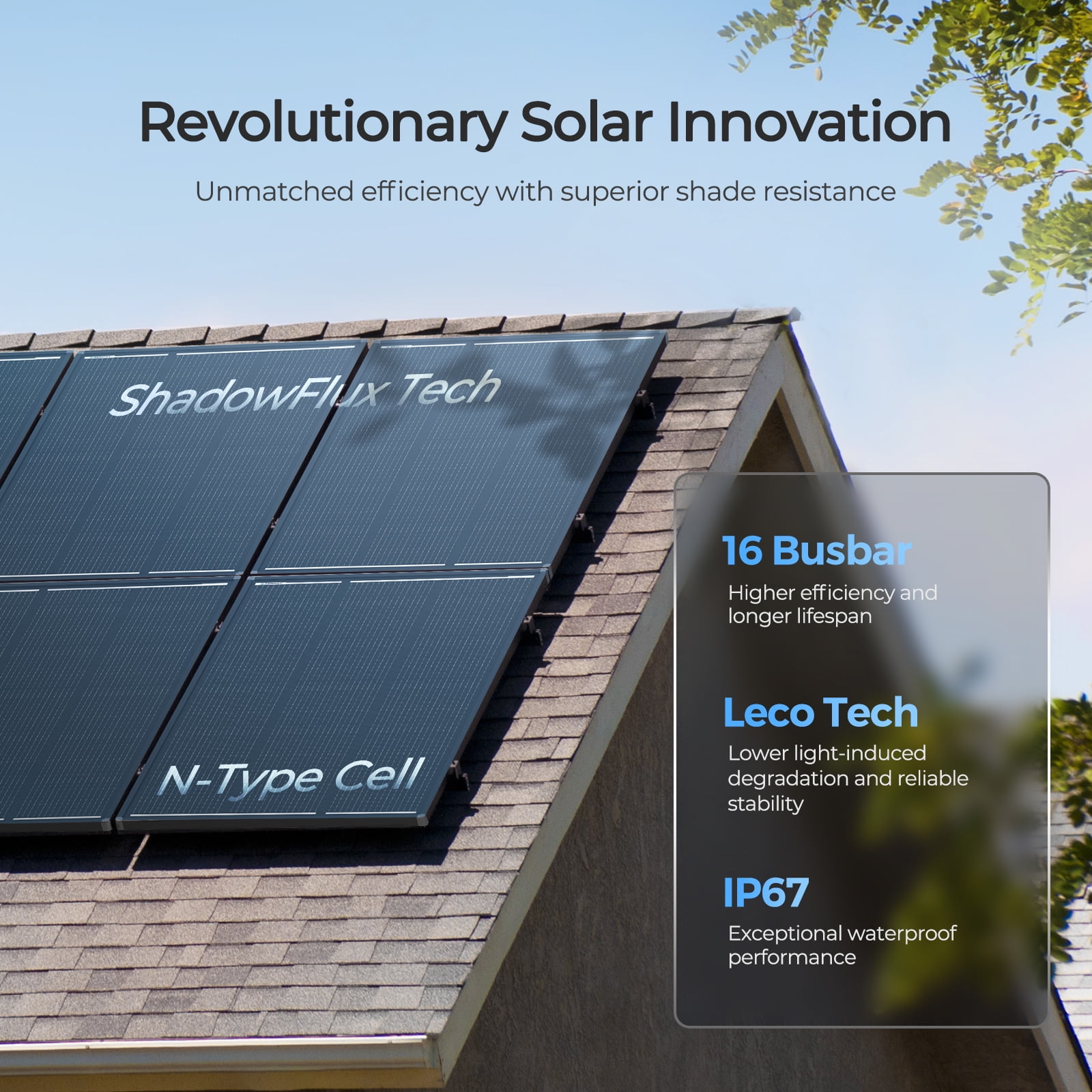 Renogy 2Pack 120W 12V Anti-Shading Solar Panel ShadowFlux, 16BB N-Type, 25% High-Efficiency & Anti-Shading, IP67 Waterproof, Lightweight for RV/Pickup/SUV Charging